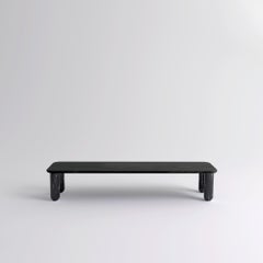 Large Black Wood and Black Marble "Sunday" Coffee Table, Jean-Baptiste Souletie