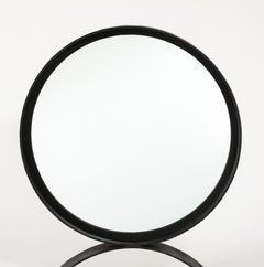 Large Blackened Steel Vanity Mirror, USA 1970's
