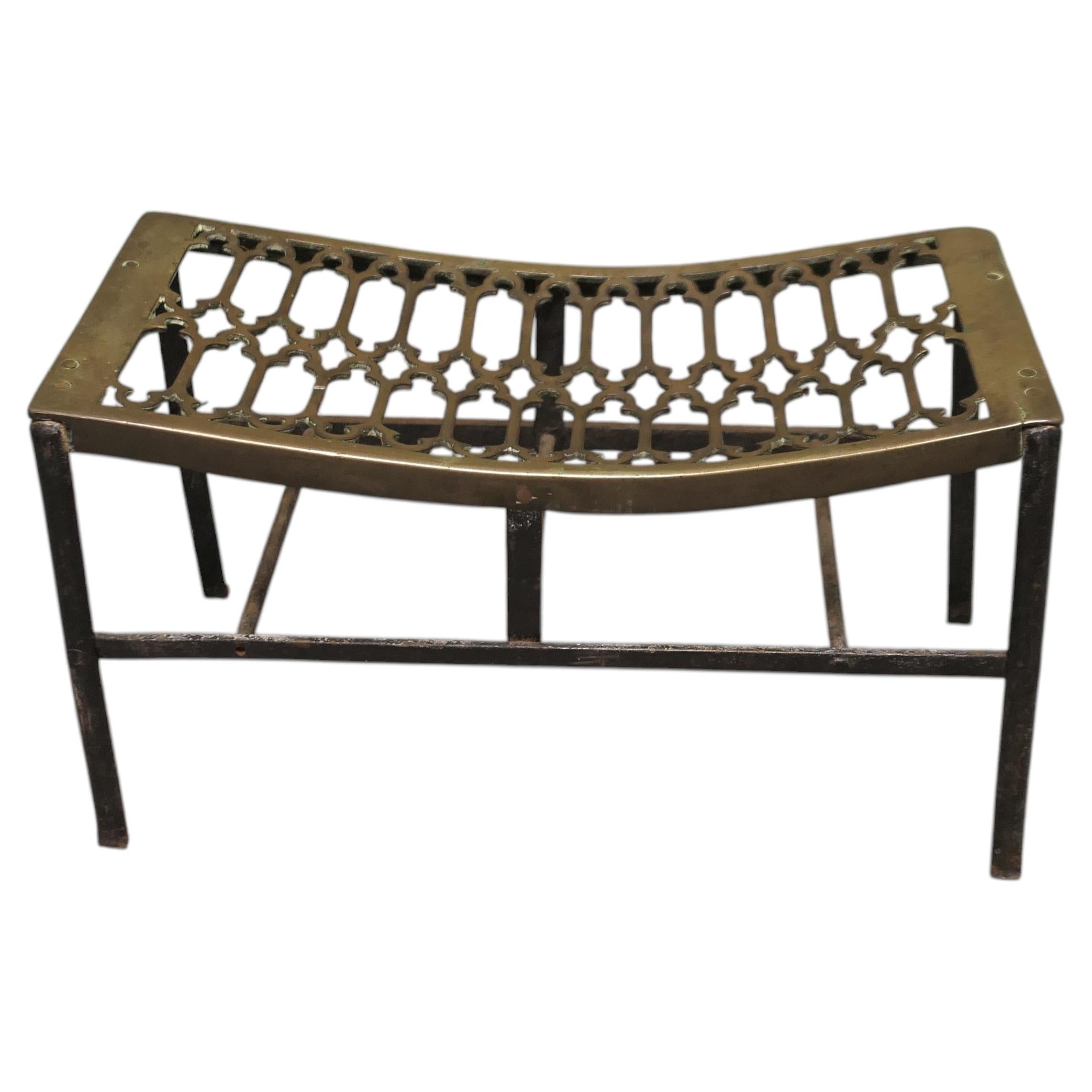 Large Blacksmith Made Iron and Brass Footman A superb large piece