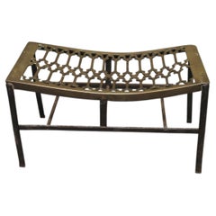 Large Blacksmith Made Iron and Brass Footman A superb large piece