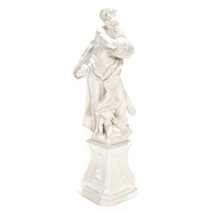 Figurilla grande Blanc de Chine Nymphenburg de Invierno de Auliczek