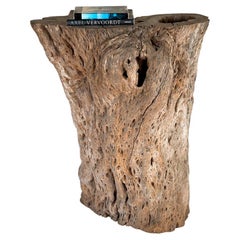 Large Bleached Lychee Wood Console Base