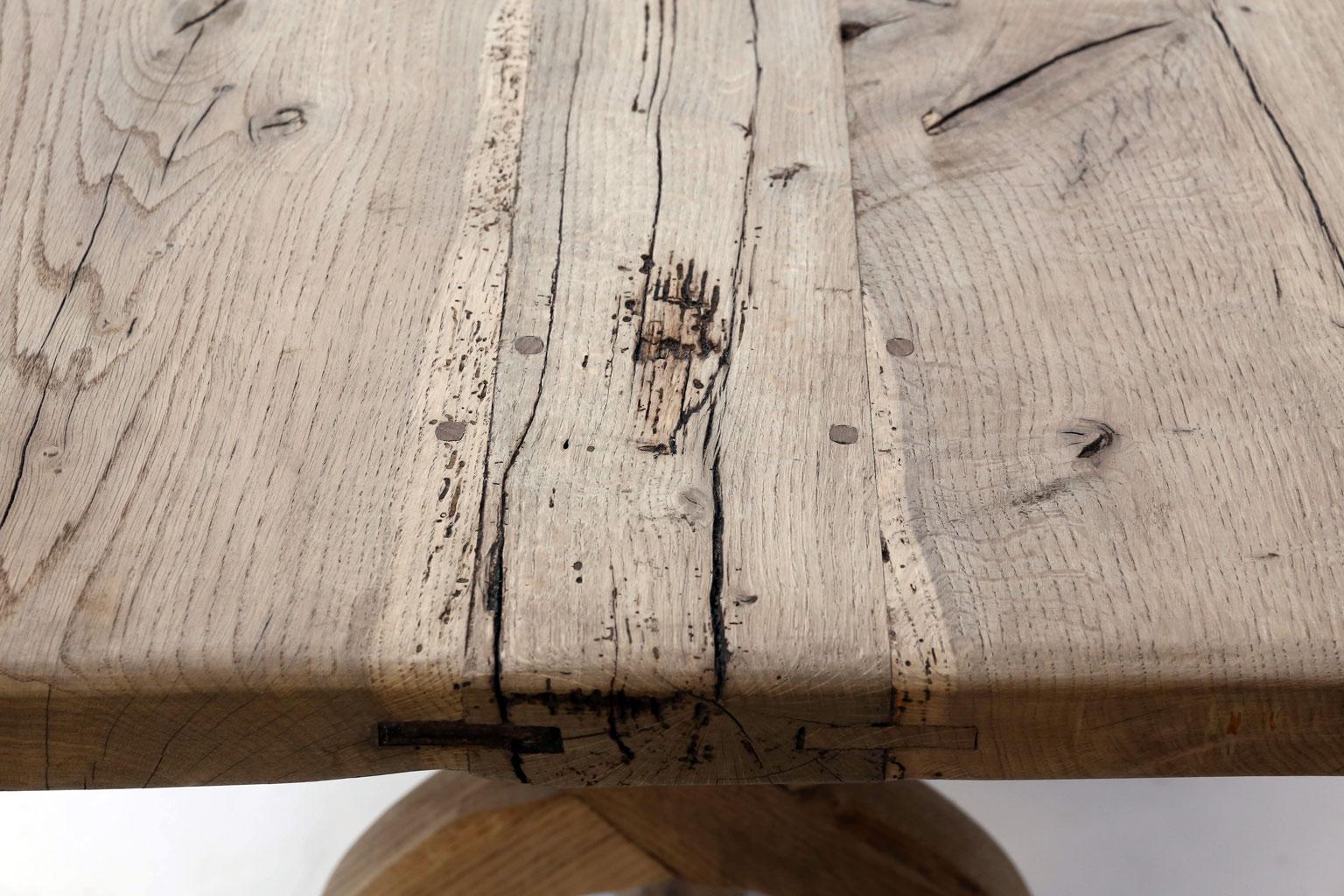 Large Bleached Oak Table 6
