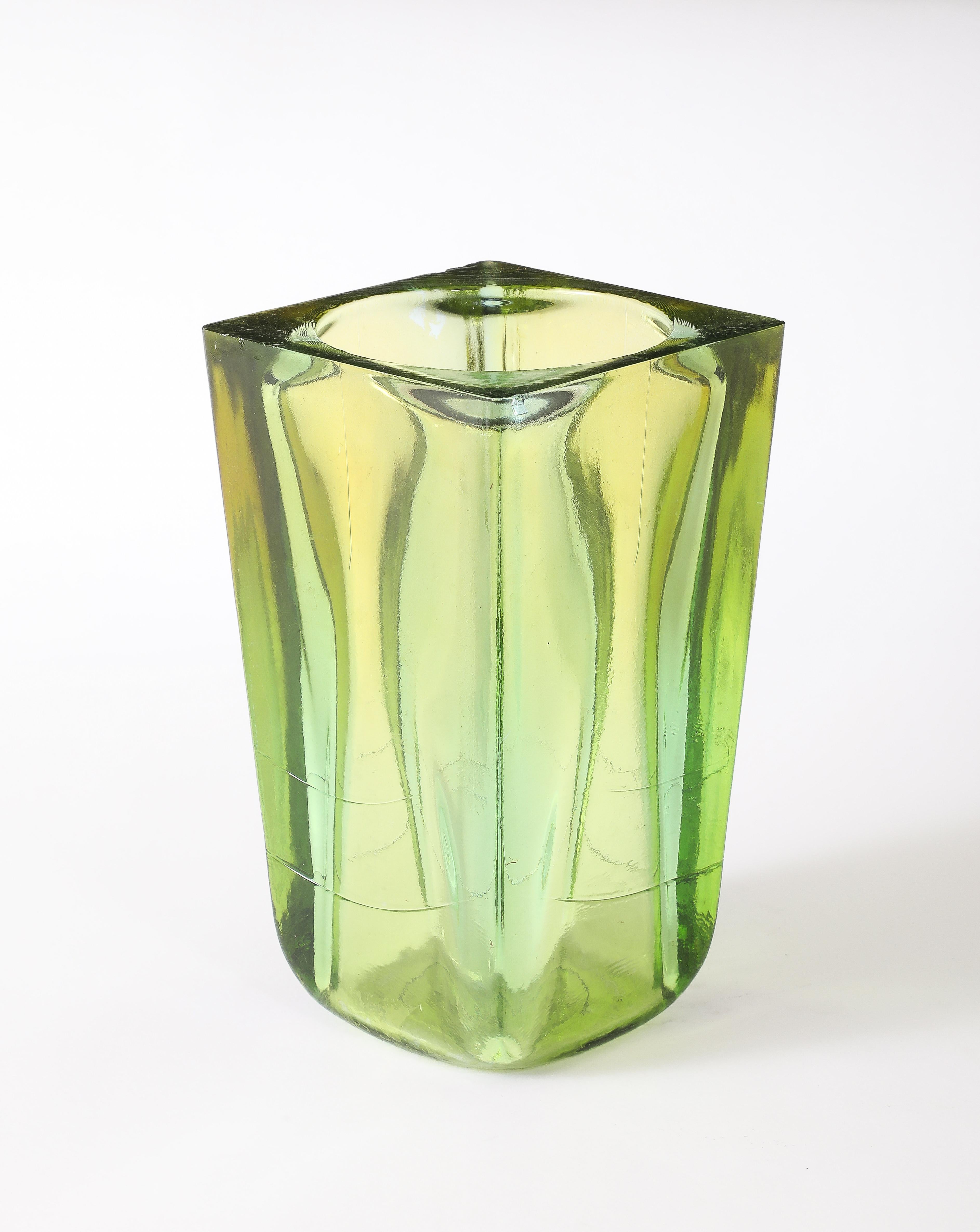Mid-Century Modern Large Blenko Cast Vase, USA 1960's For Sale