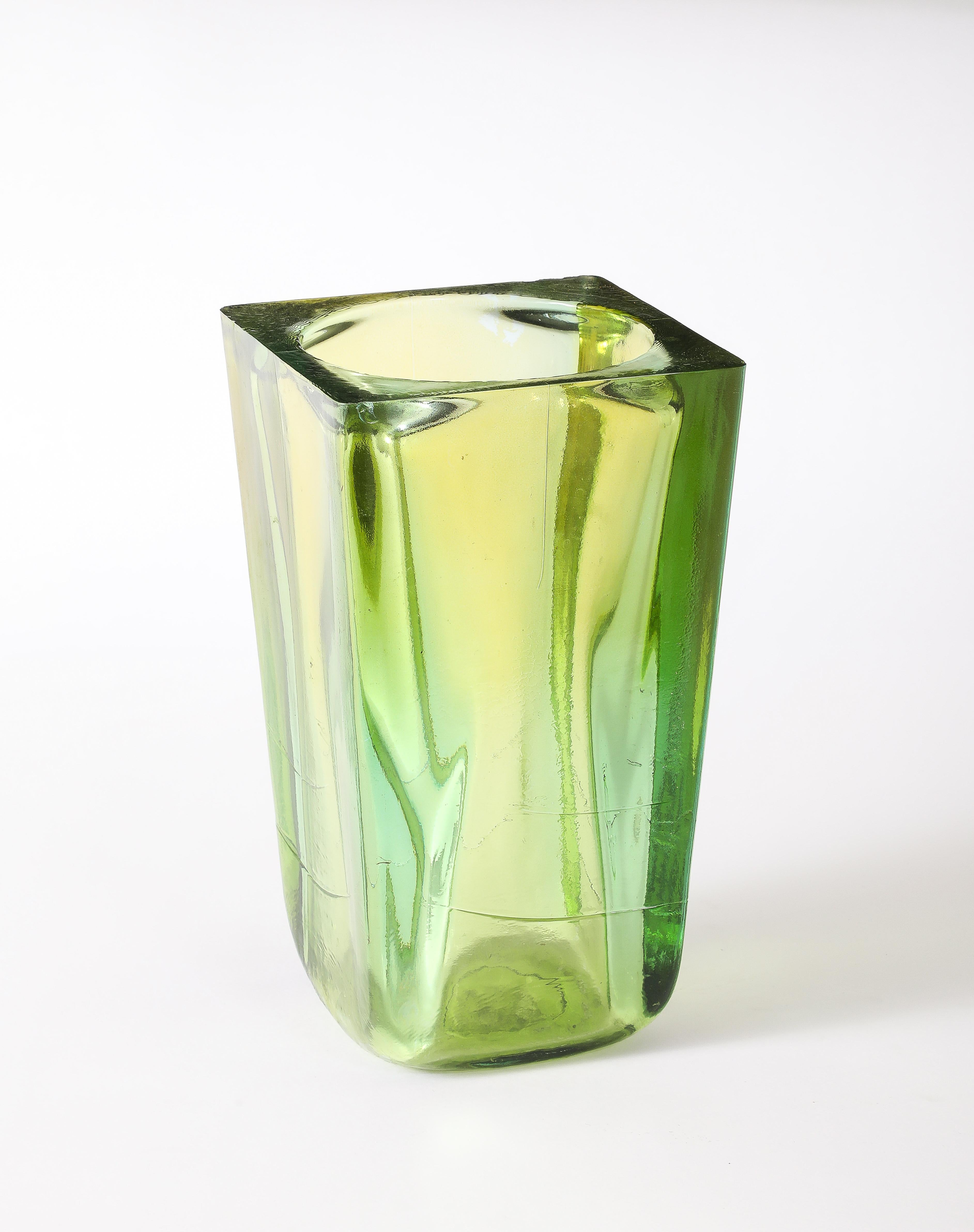 American Large Blenko Cast Vase, USA 1960's For Sale