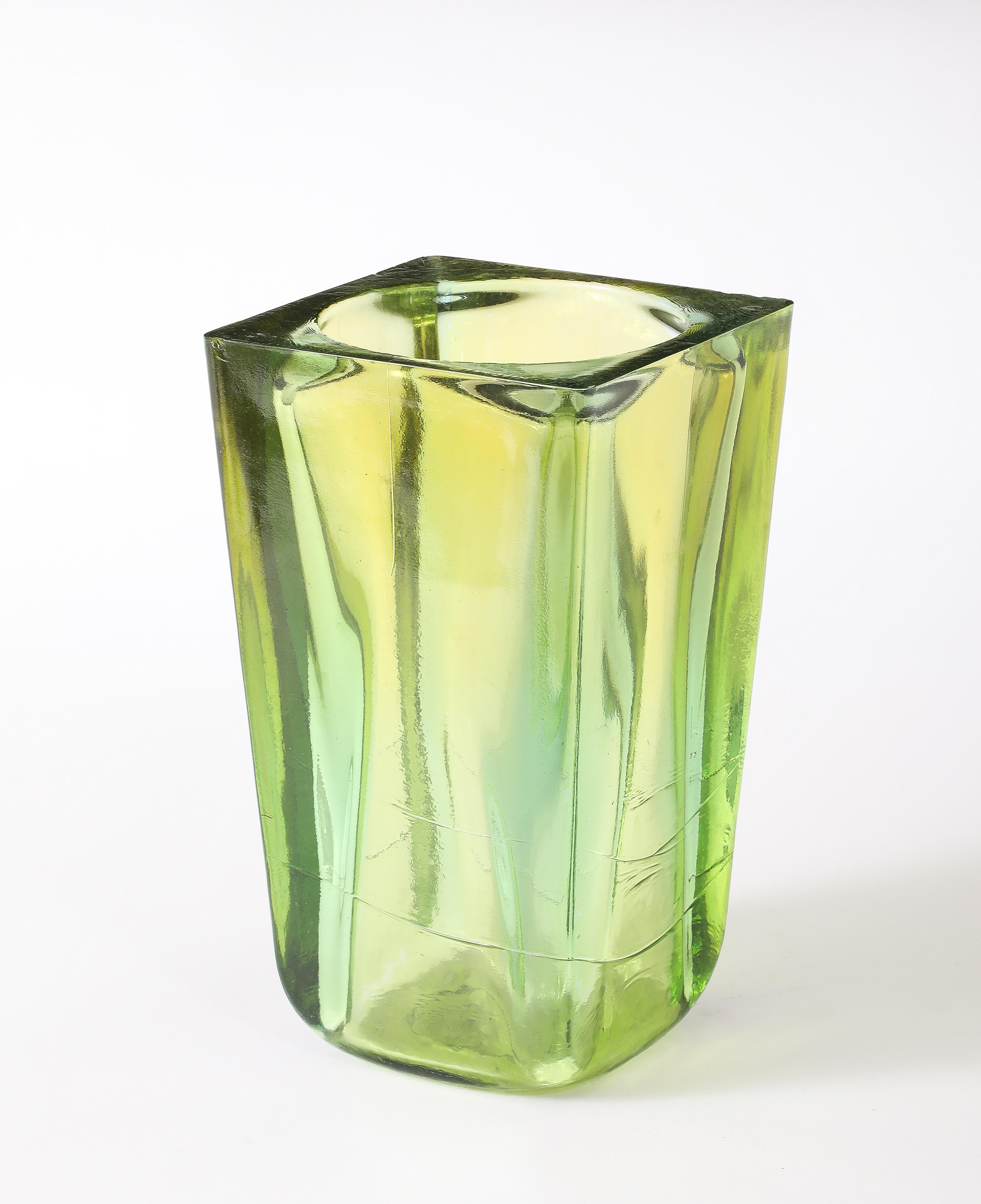 20th Century Large Blenko Cast Vase, USA 1960's For Sale