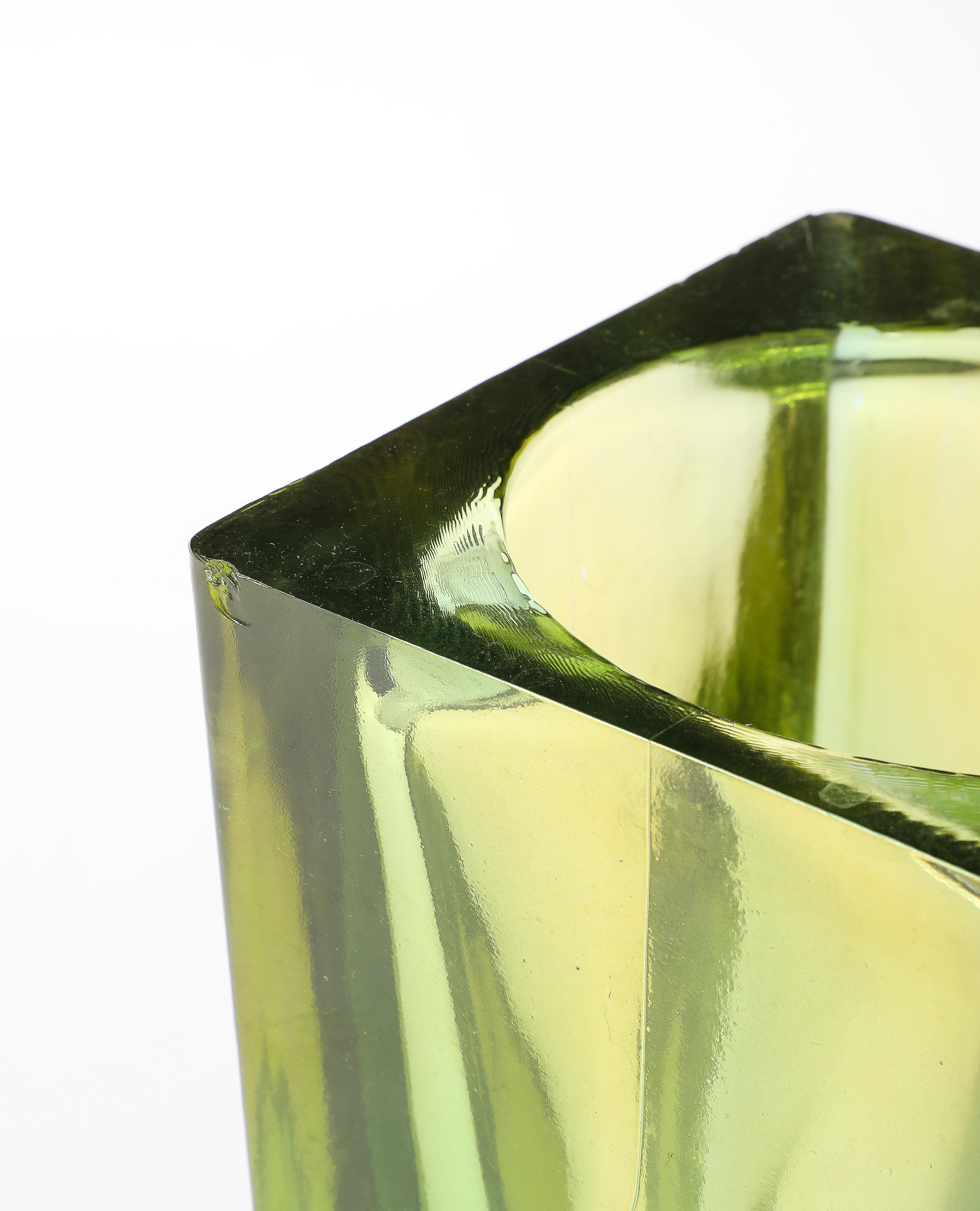 Glass Large Blenko Cast Vase, USA 1960's For Sale