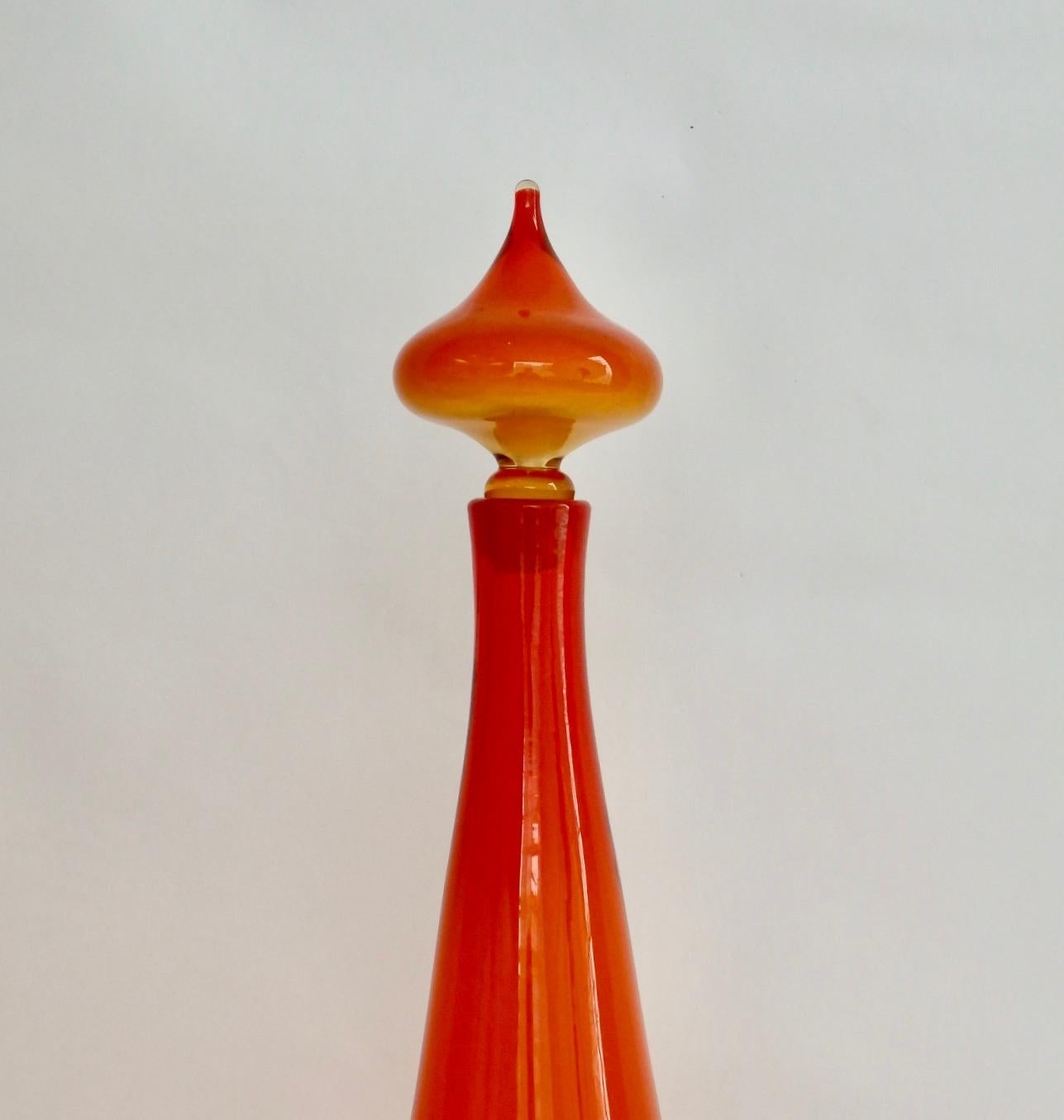 blenko orange vase