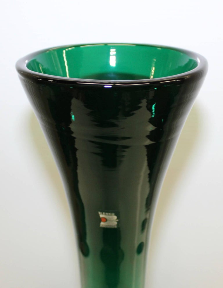 Large Blenko Glass Vase For Sale at 1stDibs