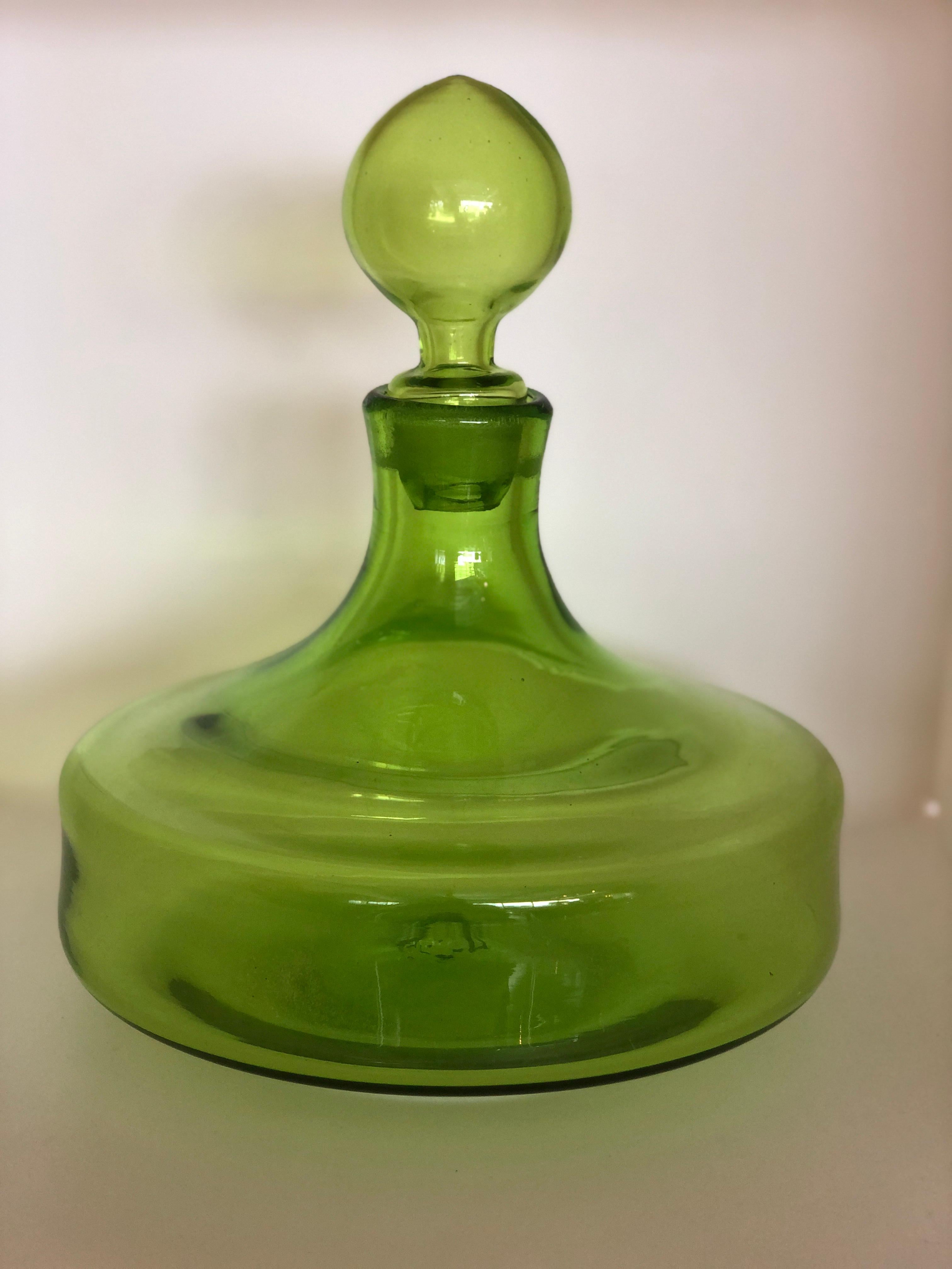green blenko decanter