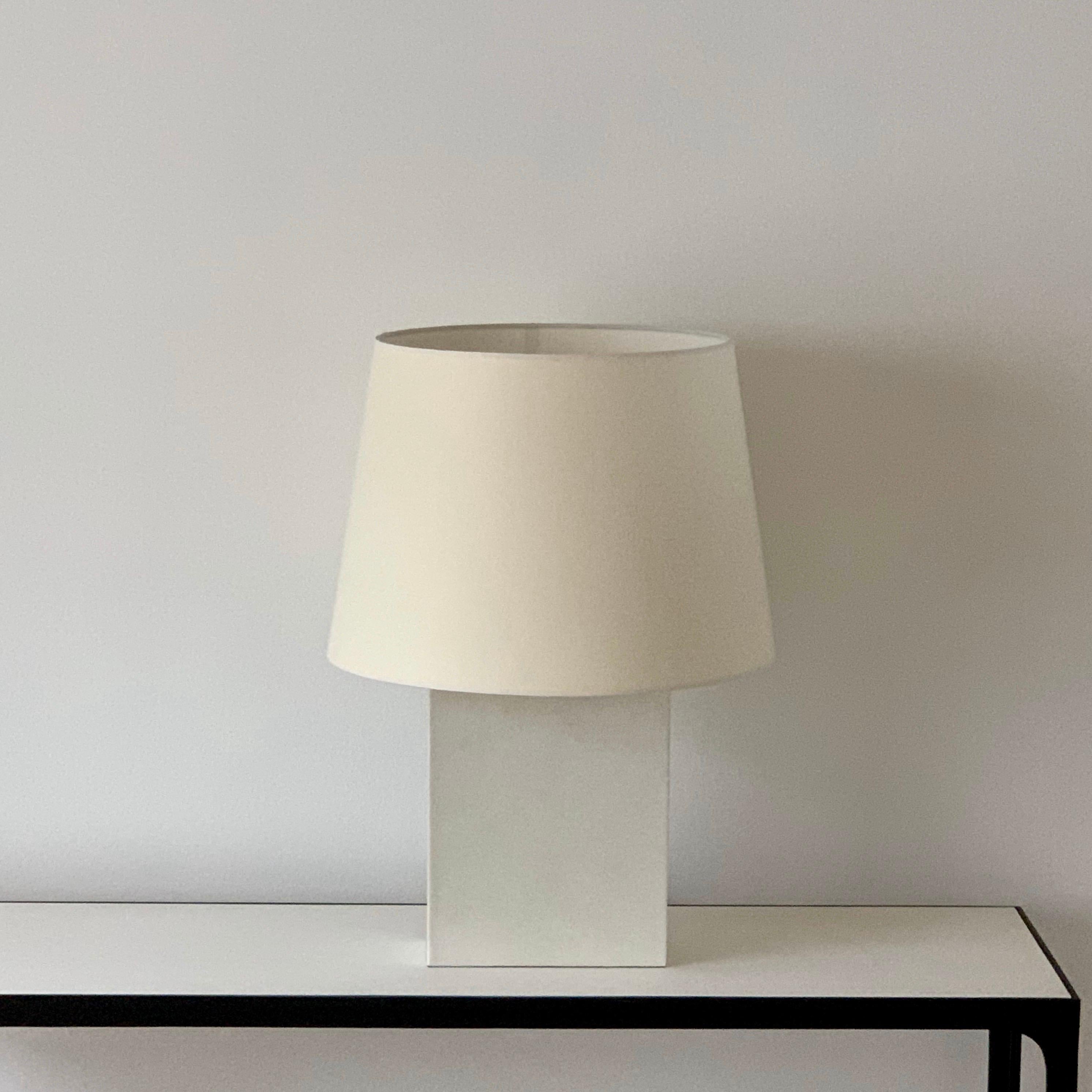 Art Deco Large 'Bloc' Parchment Table Lamp by Design Frères For Sale