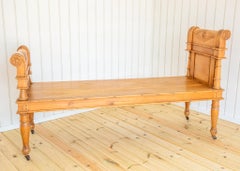 Grande panca bionda da finestra Banquette Daybed Neoclassico Directoire Antico