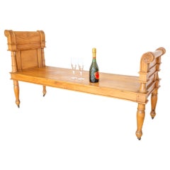 Large Blonde Window Seat Banquette Bench Daybed Neoclassical Directoire Antique