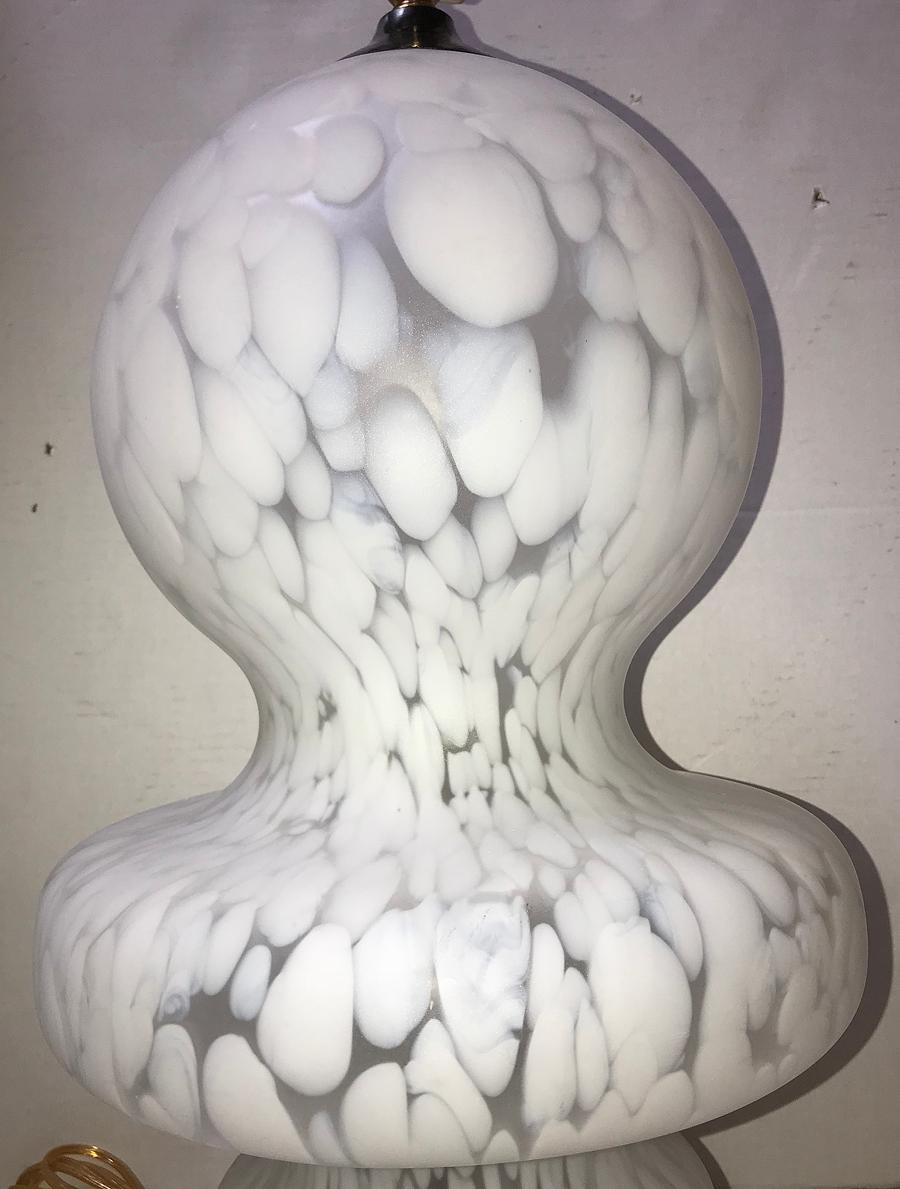 Italian Large Blow Glass Murano Lamp For Sale