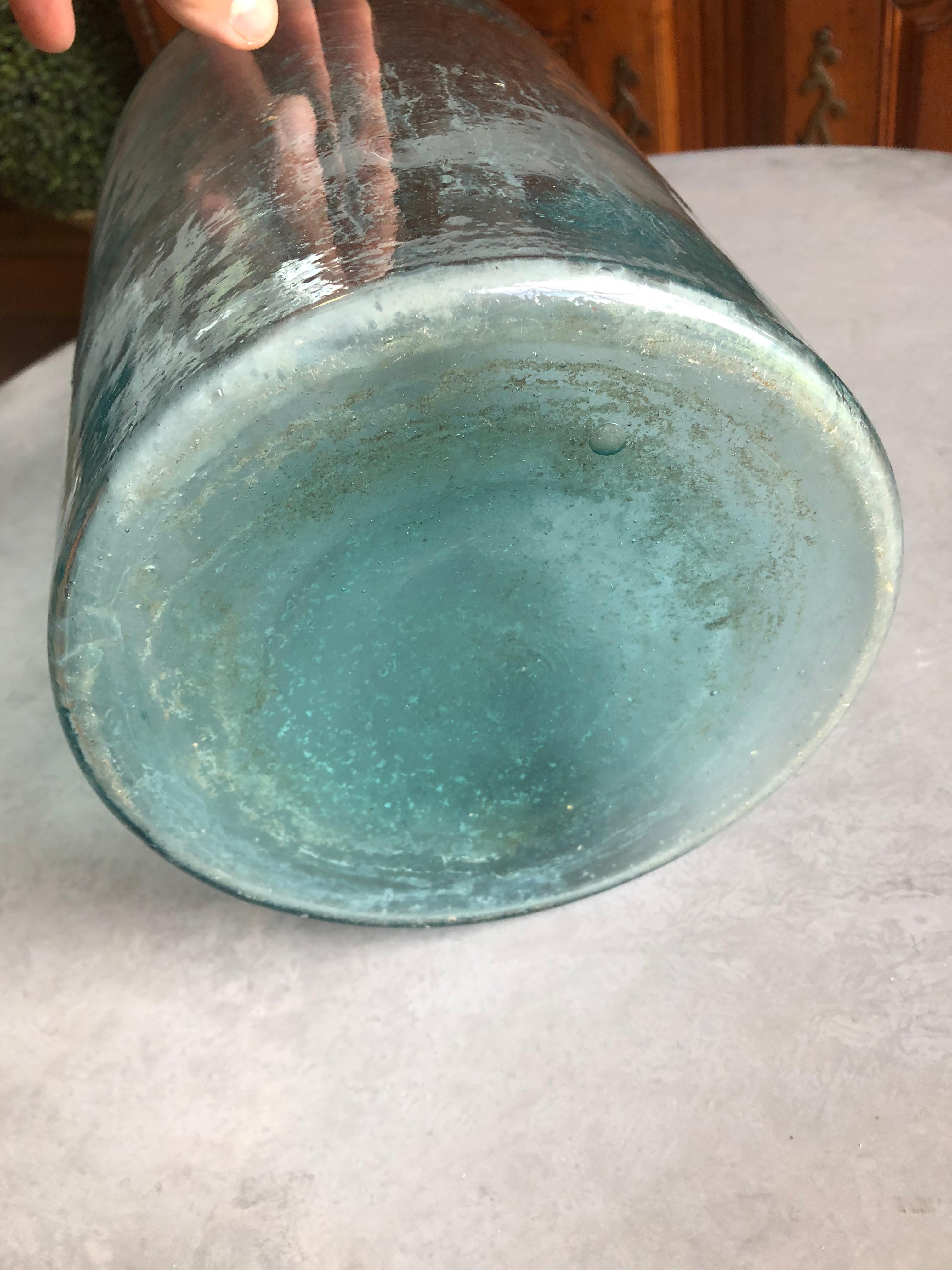 Large Blown Glass Bottle, 19th Century In Excellent Condition In Doylestown, PA