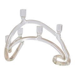 Large Blown Glass Candelabra
