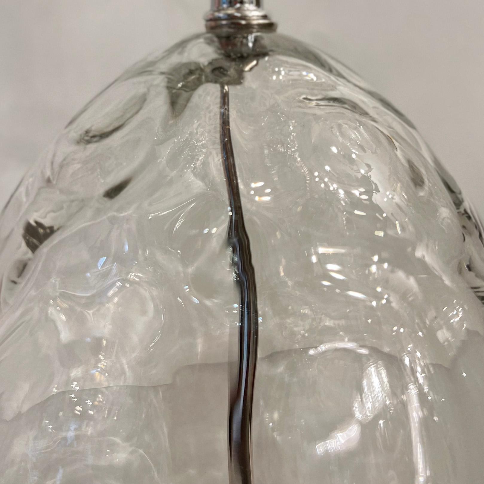 Italian Large Blown Glass Lamp For Sale