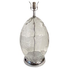 Vintage Large Blown Glass Lamp