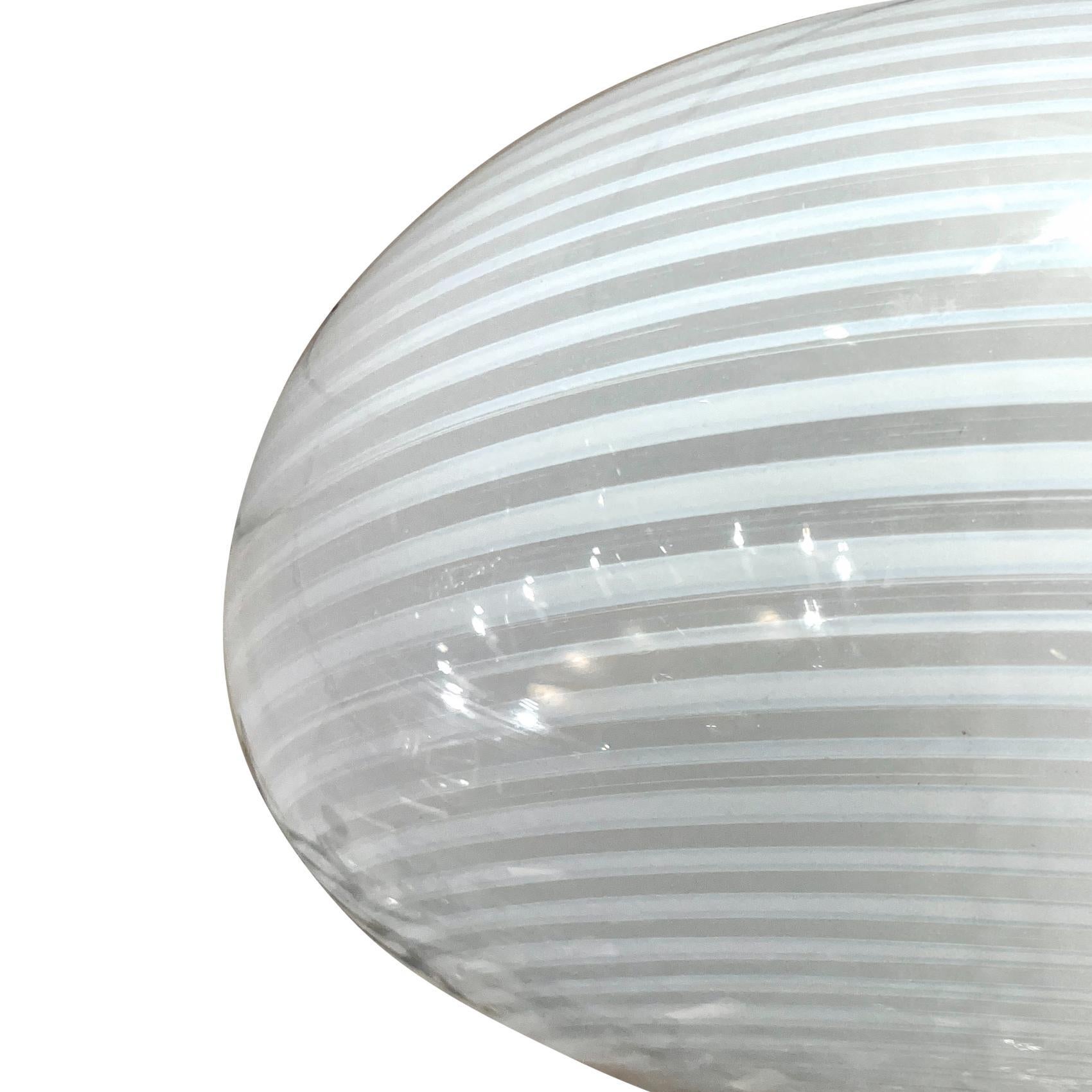 Italian Large Blown Glass Moderne Light Fixture For Sale