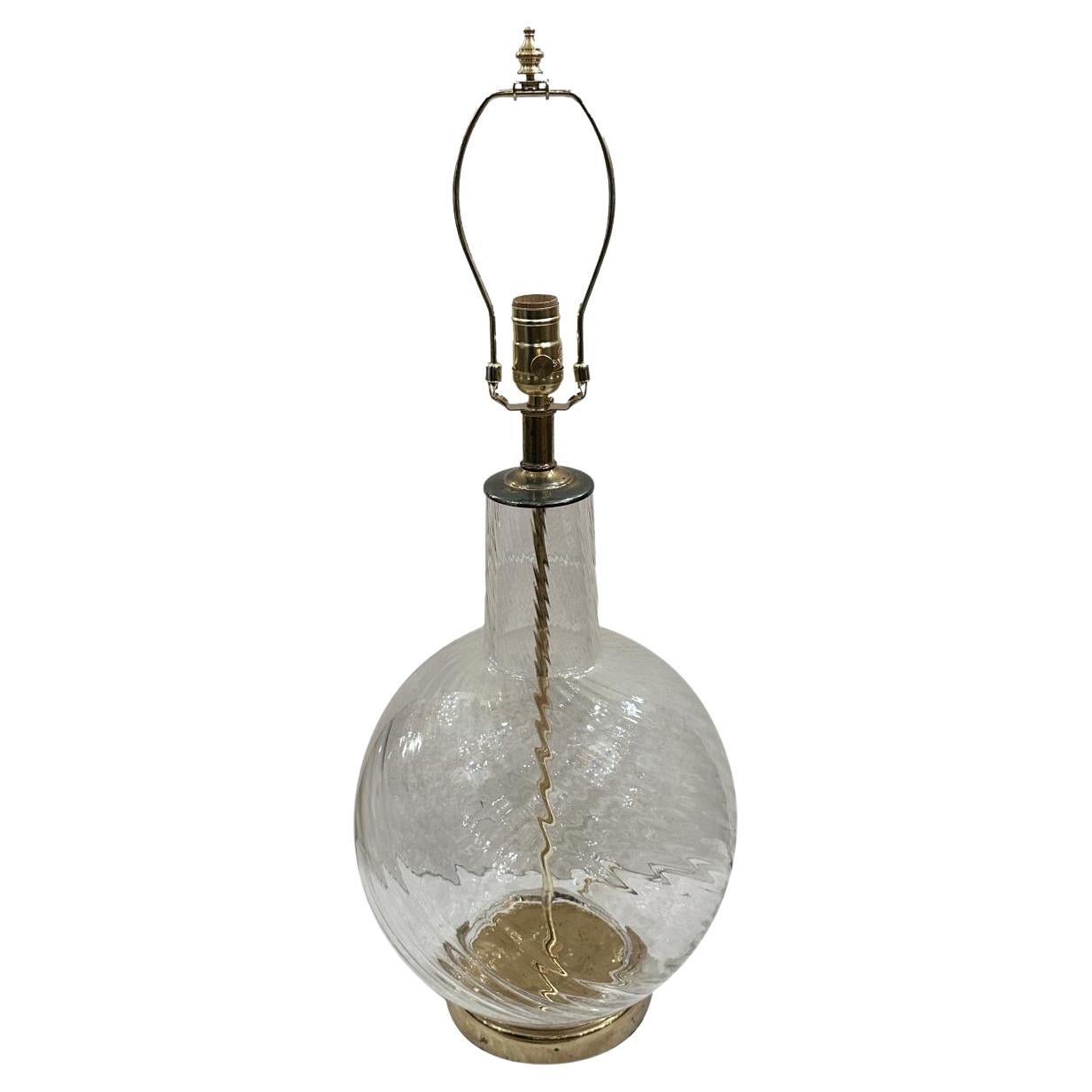 Large Blown Glass Table Lamp