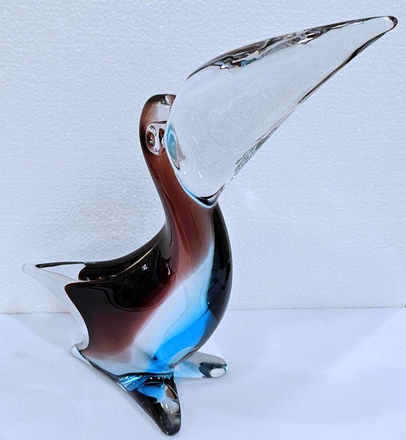 Large Blown Glass Toucan by Färe-Marcolin
UPDATE: Due to agreement with 1stDibs, we'll be staying through the end of the year.
This beautiful toucan sculpture measures apx 11 inches high!  
It is in good vintage condition overall, showing just a