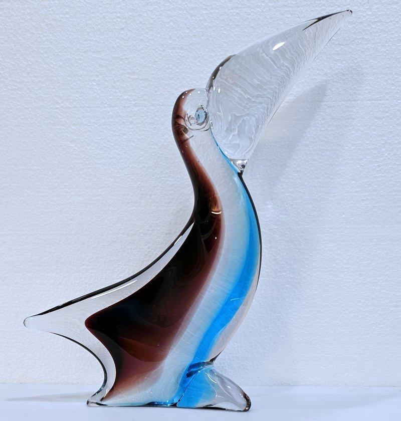 Eleven Inch Blown Glass Toucan by Färe-Marcolin (BeFirstBoldly sale) In Good Condition For Sale In Warrenton, OR