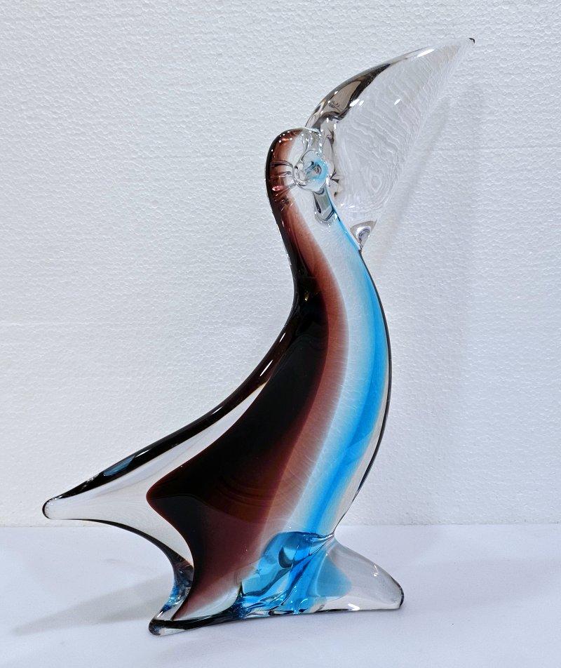 20th Century Eleven Inch Blown Glass Toucan by Färe-Marcolin (BeFirstBoldly sale) For Sale