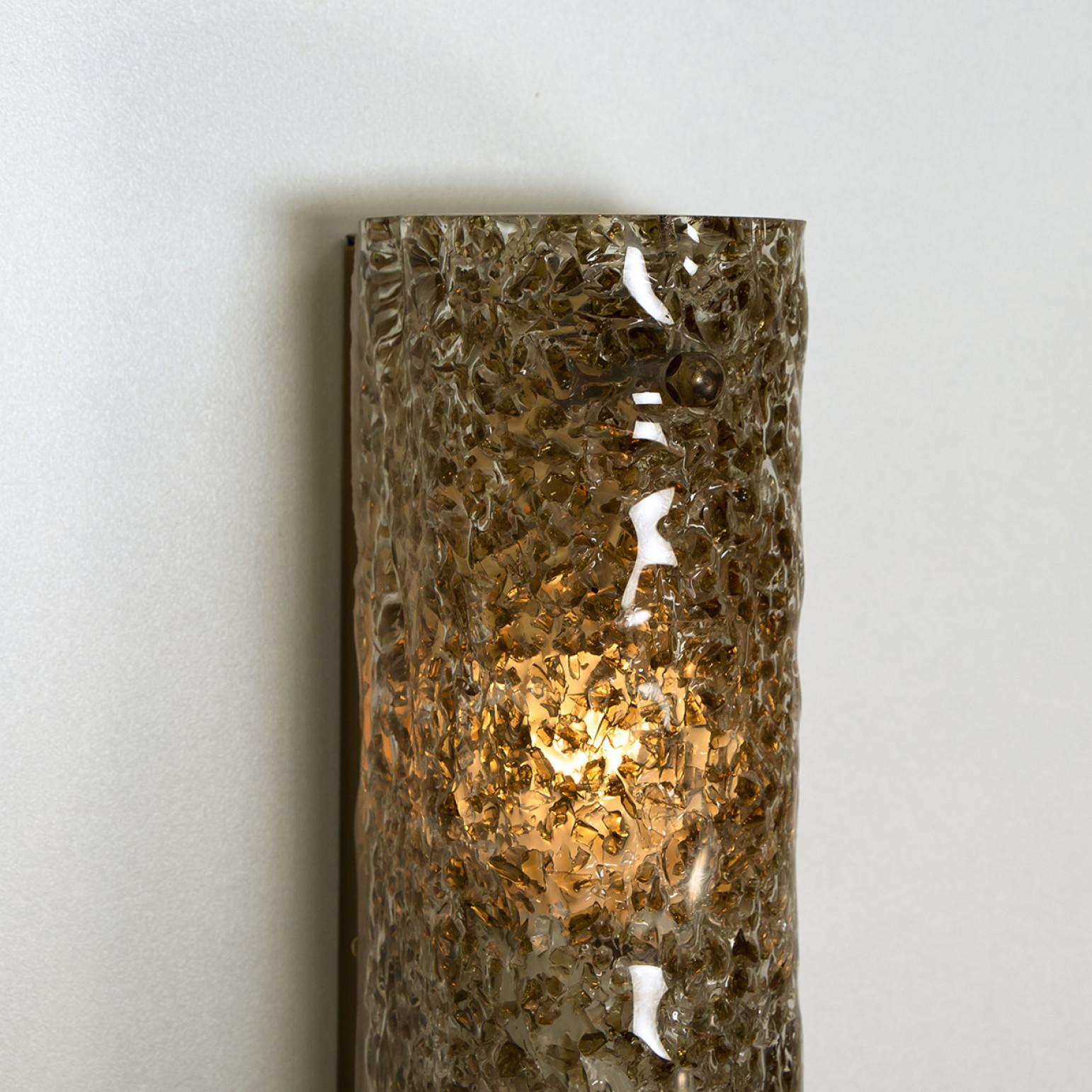 Other Large Blown Textured Murano Glass Wall Light, Germany For Sale