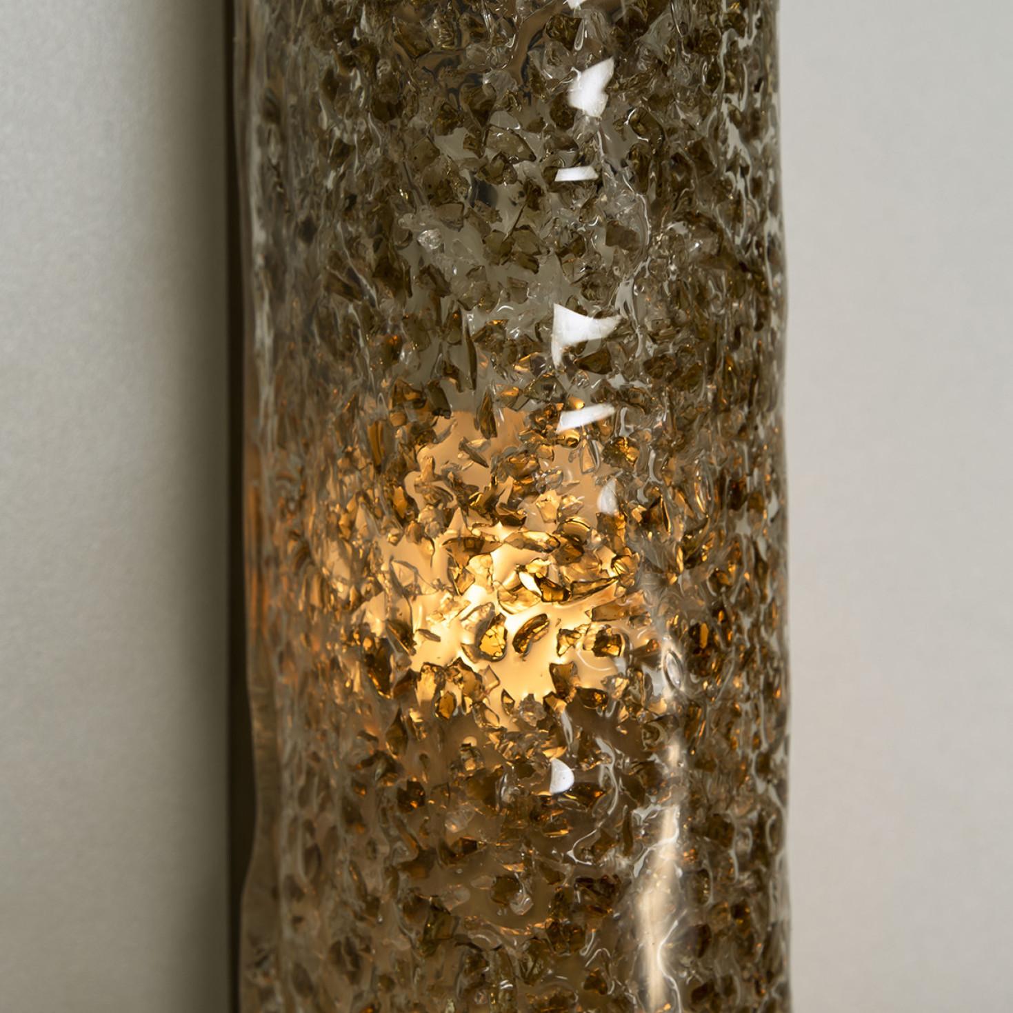 Large Blown Textured Murano Glass Wall Light, Germany For Sale 1