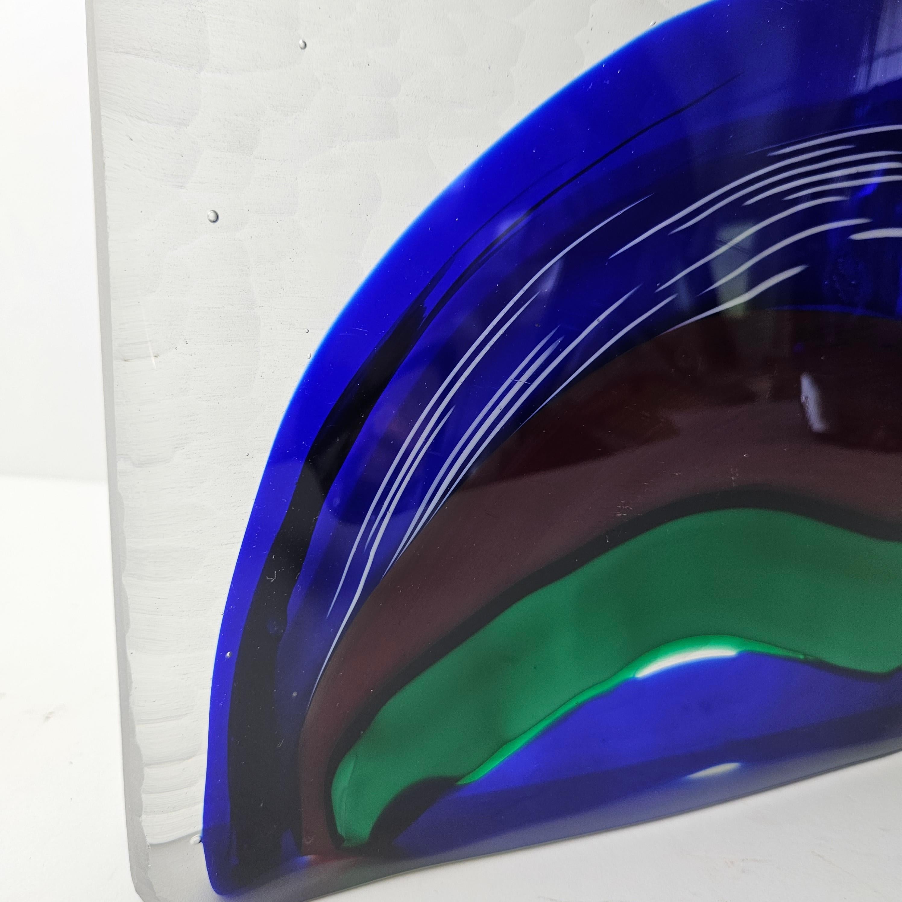Grande oggetto in vetro di Murano blu e verde di Stefano Toso, anni '90 in vendita 7