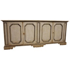 Large Blue and Cream Painted Italian Enfilade Buffet