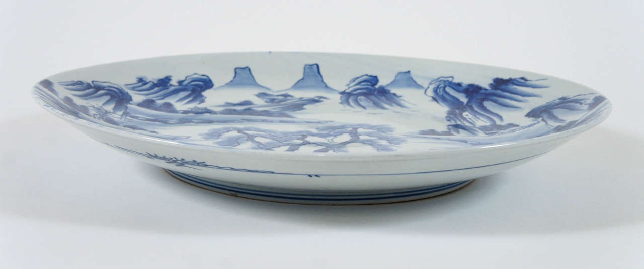 Meiji Large Blue and White Arita Charger, Japan, circa 1880