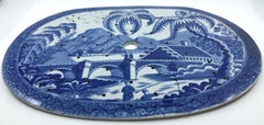 Blue and White Chinoiserie Plate Strainer