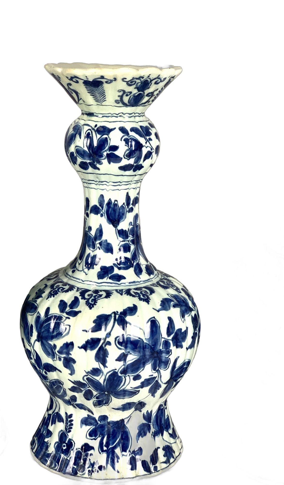 19th Century Large Blue and White Delft Garniture Set Hand Painted Netherlands  For Sale