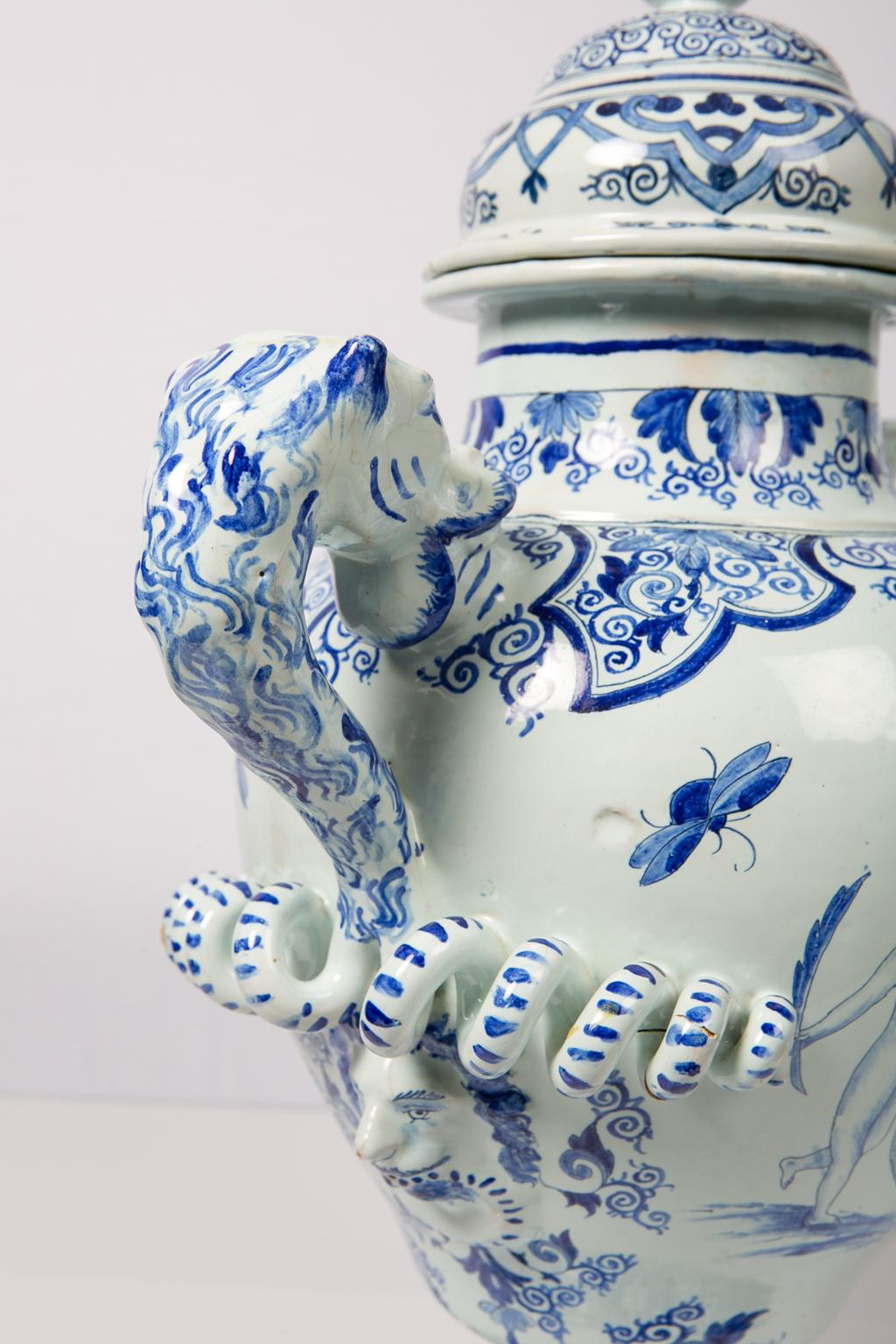 Large Blue and White Delft Vase 4