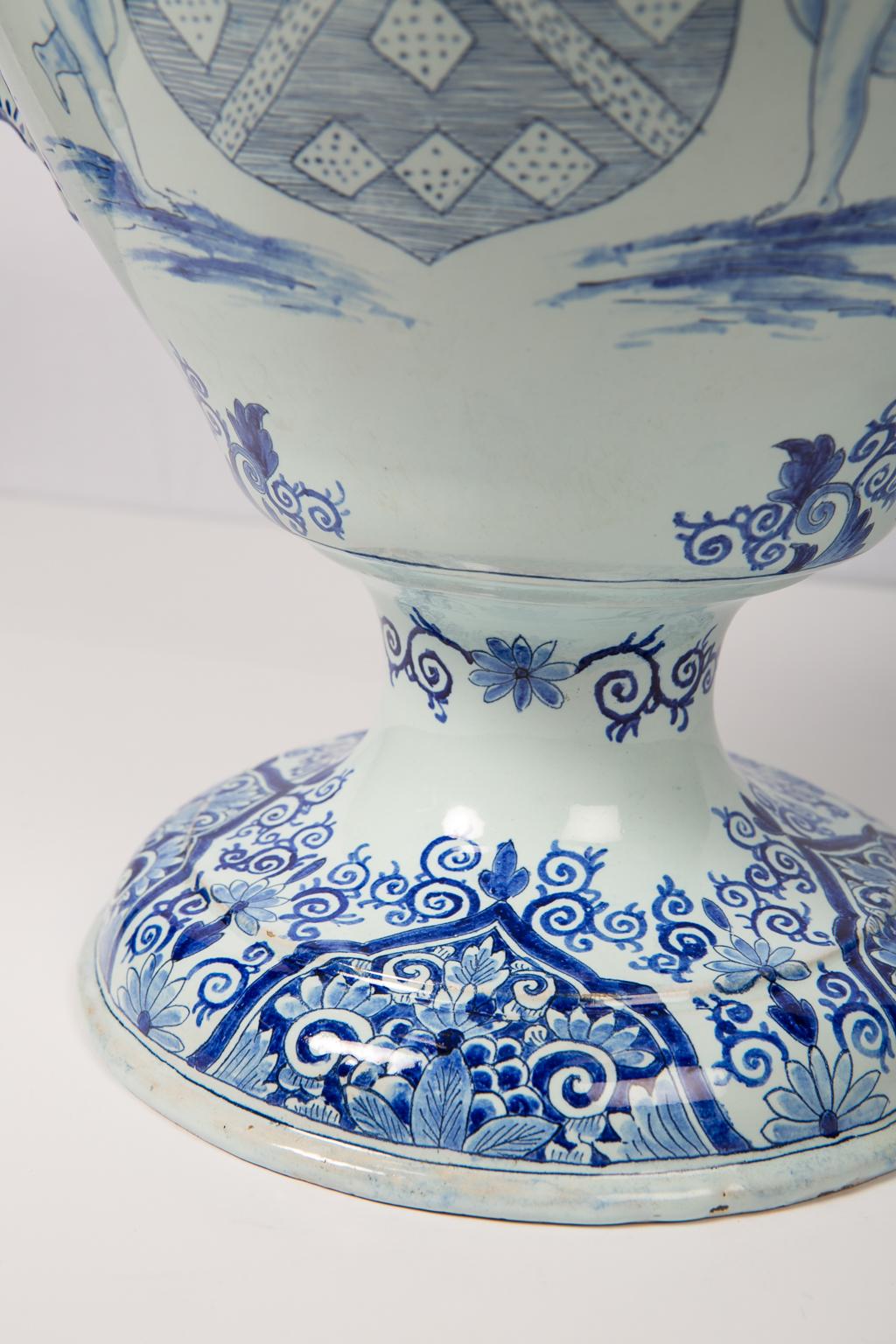 Large Blue and White Delft Vase 5