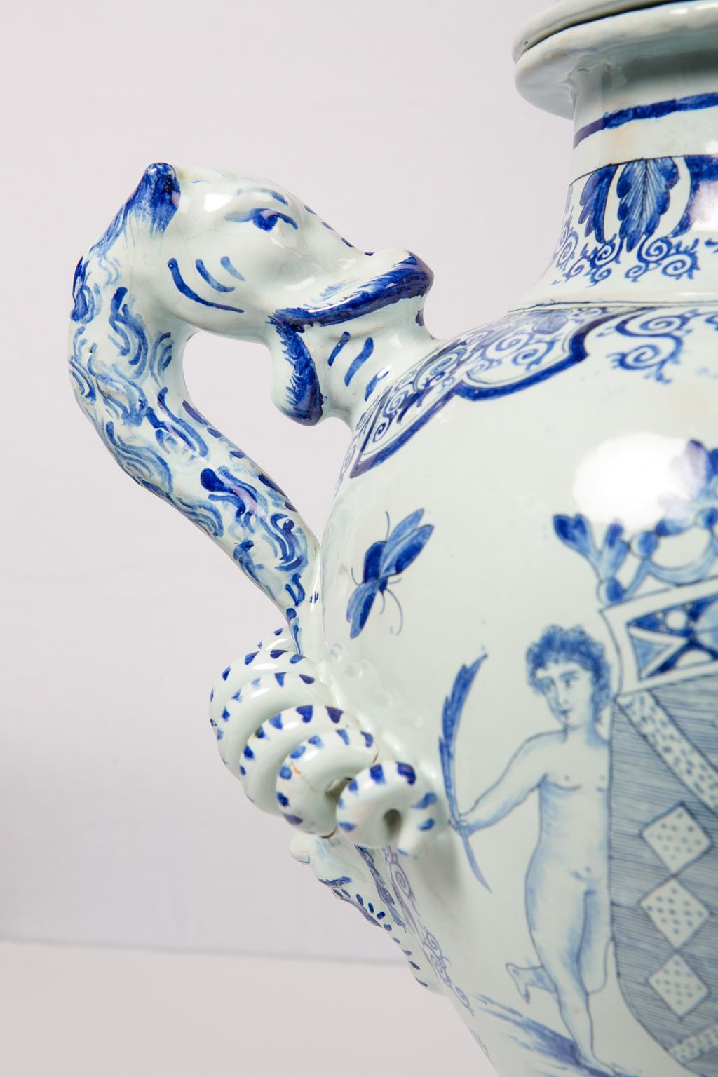 Large Blue and White Delft Vase 6