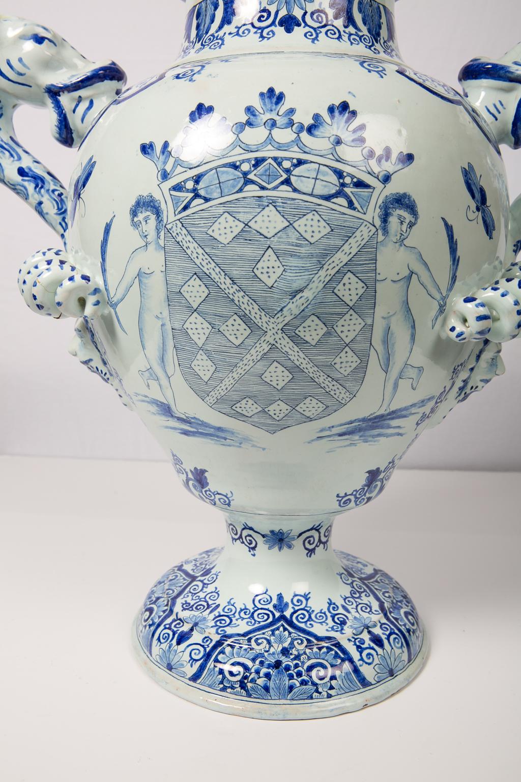 Large Blue and White Delft Vase 8
