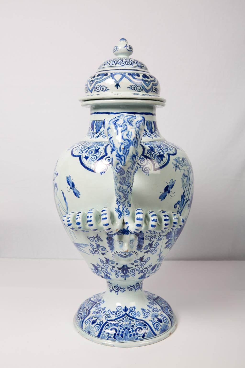 Large Blue and White Delft Vase 1