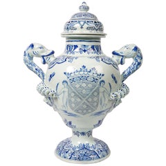 Large Blue and White Delft Vase