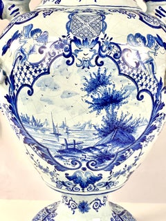 Grande vaso Delft olandese blu e bianco