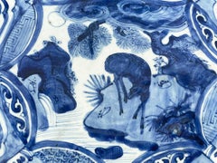 Large Blue and White "Kraak" porcelain charger, 17th Century