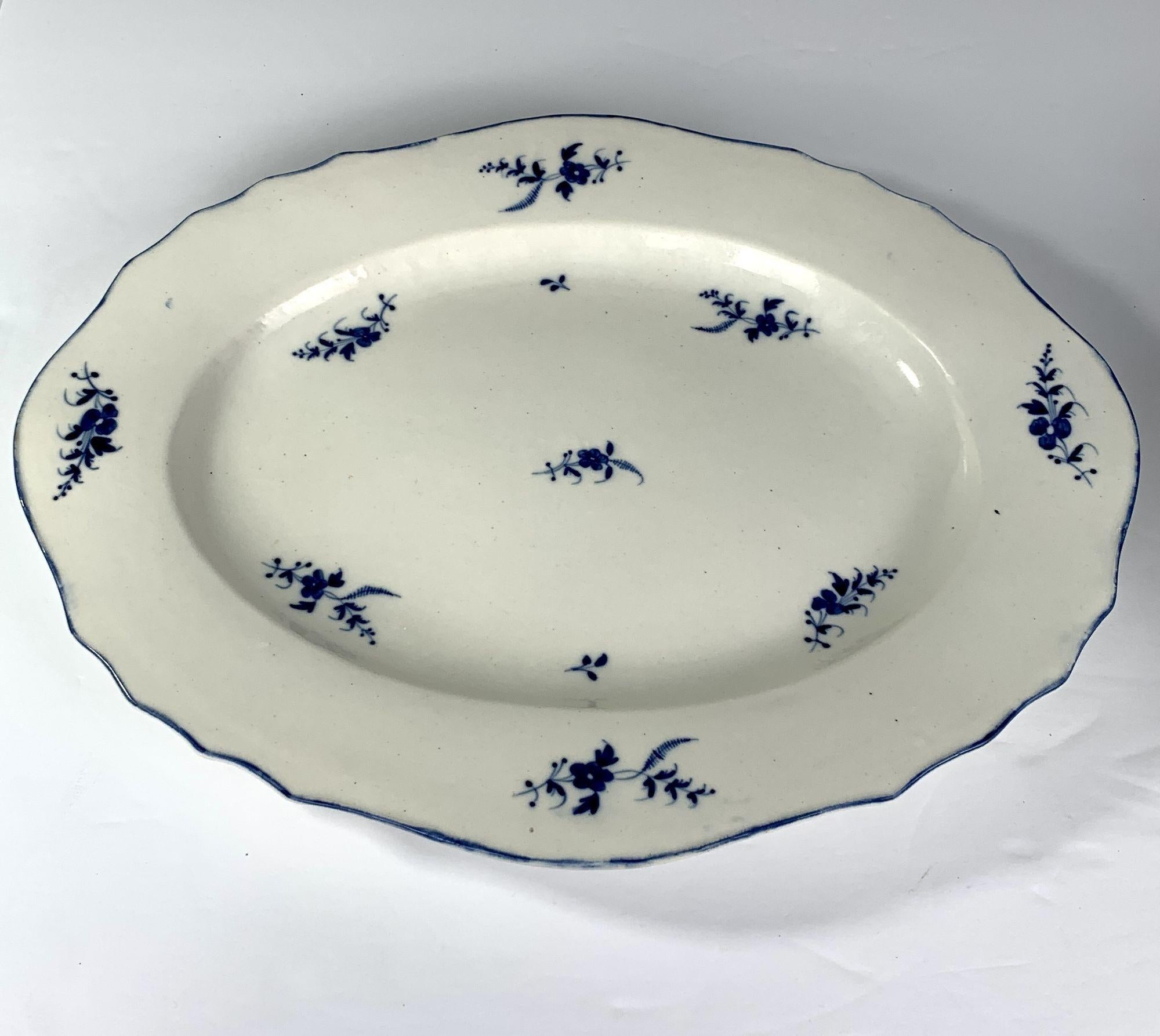 Louis XVI Large Blue and White Porcelain Soup Tureen French 18th Century For Sale