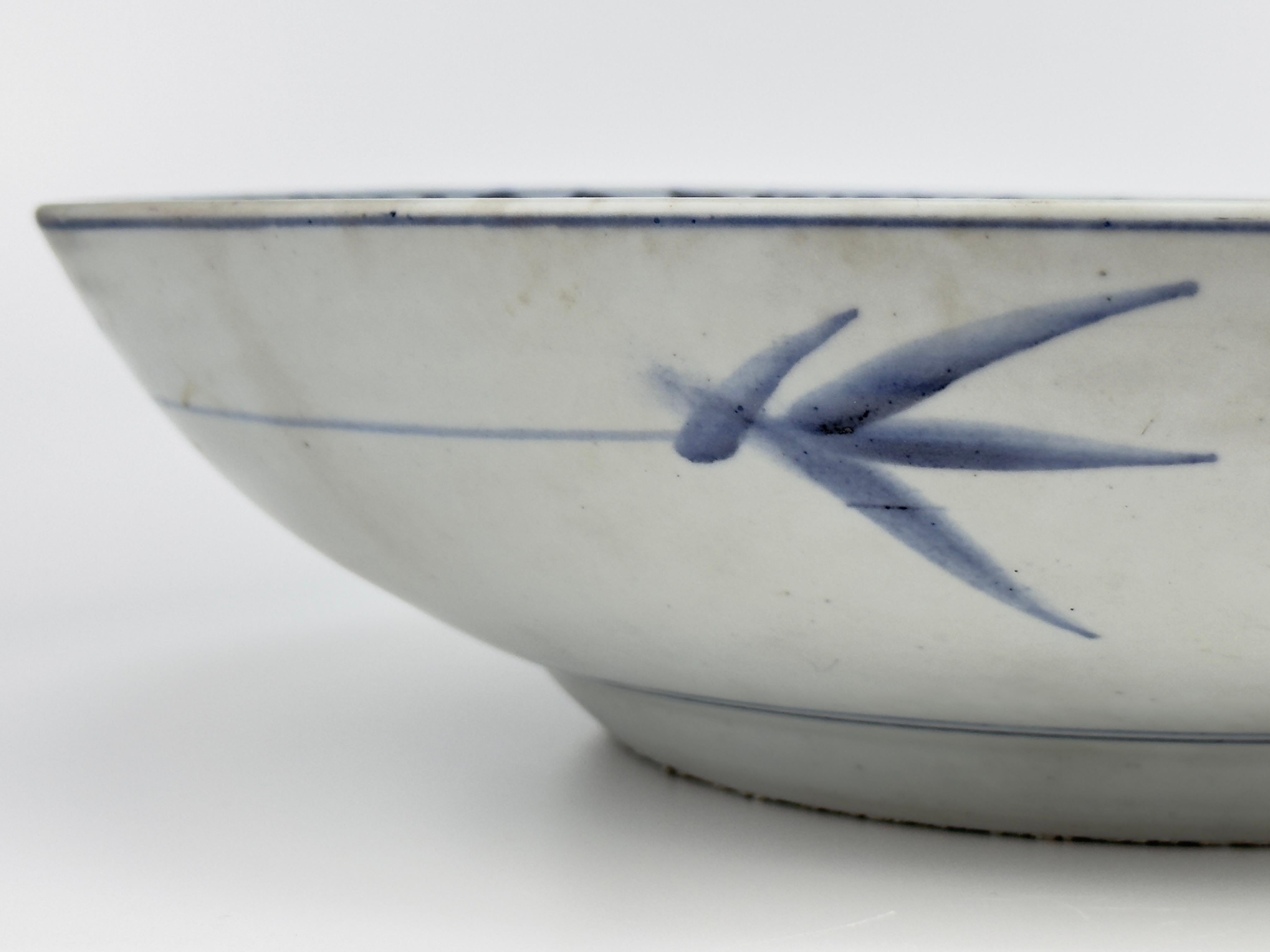 Large Blue And White Swatow Charger, Late Ming Era(17th century) In Good Condition In seoul, KR