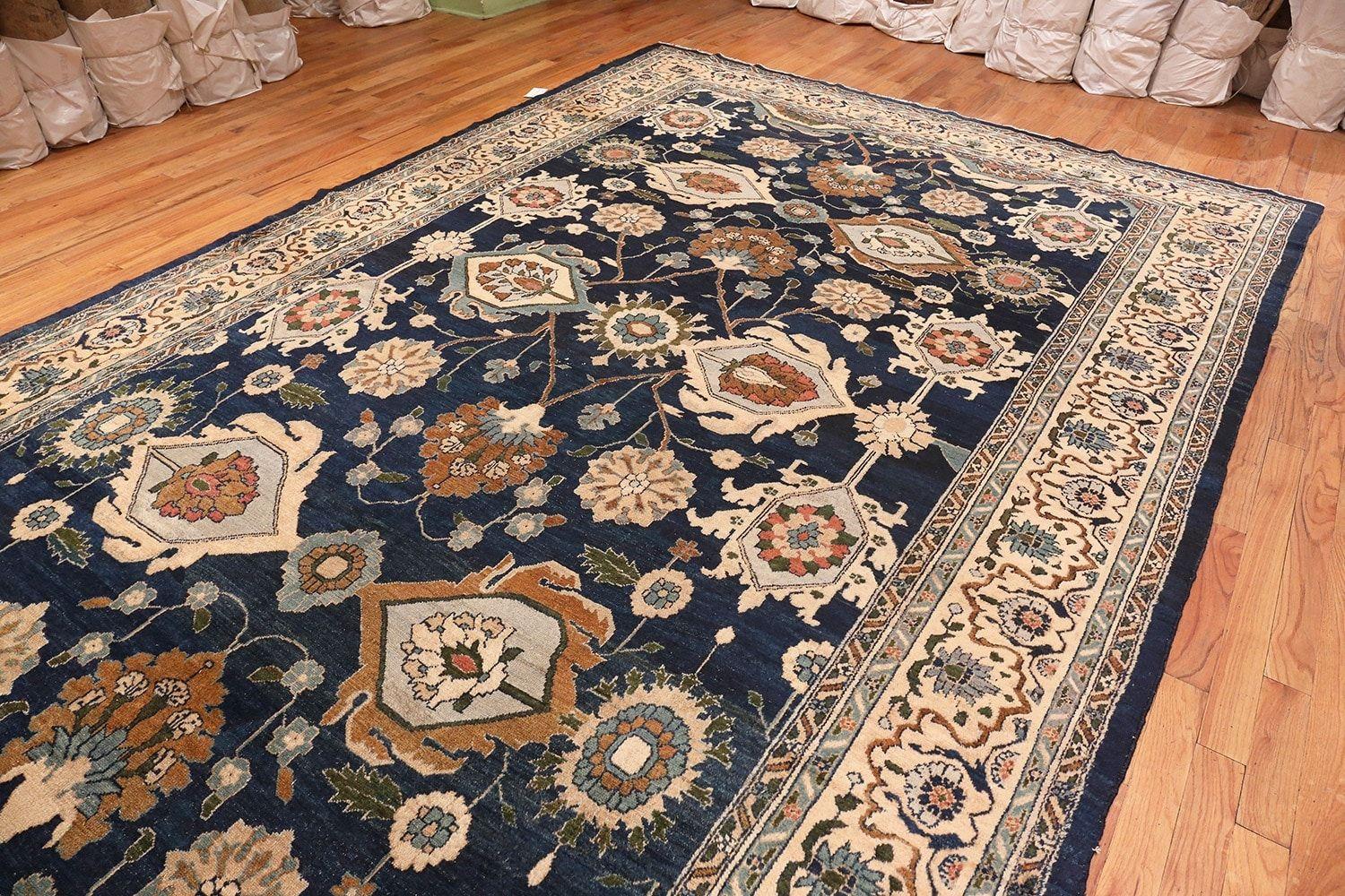 Early 20th Century Large Blue Antique Persian Malayer Rug. Size: 9 ft 10 in x 16 ft 8 in