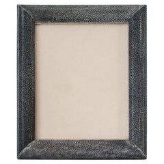 Large Blue/Black Authentic Shagreen Covered Picture Frame