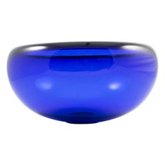 Large Blue Bowl by Per Lutken for Holmegaard