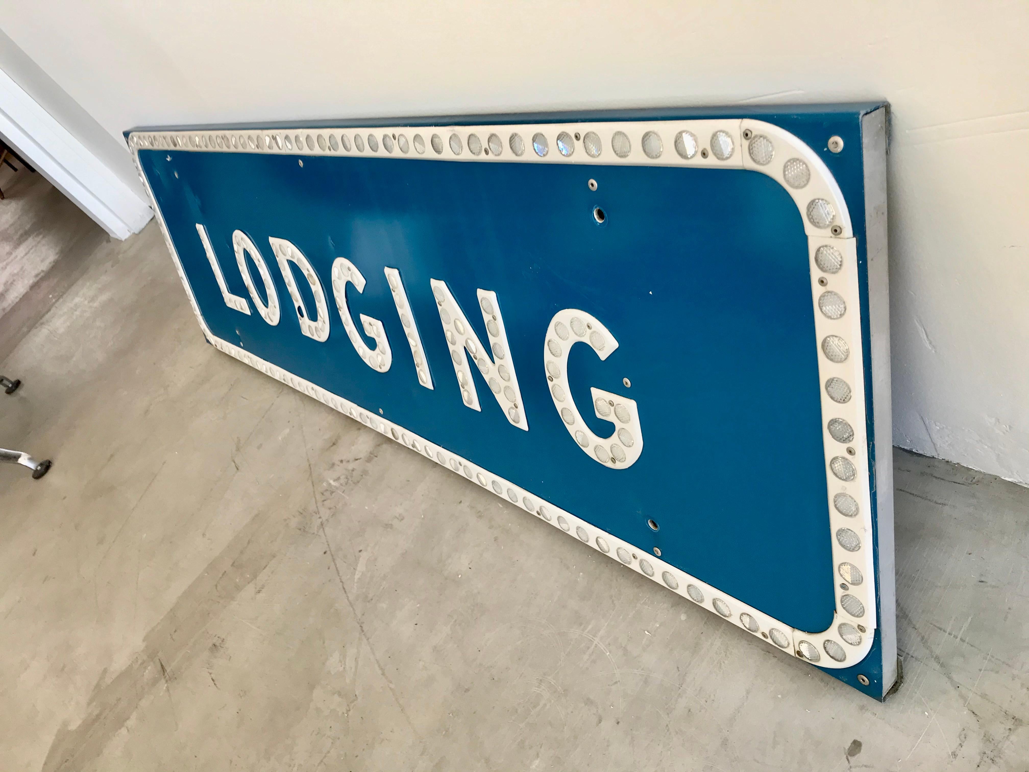 American 1981 California Highway Lodging Sign For Sale