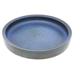 Large Blue Ceramic Bowl, Carl-Harry Stålhane, Rörstrand, Mid-Century Vintage 