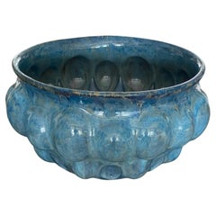 Large Blue Ceramic Vessel Italian Contemporary Unique Piece